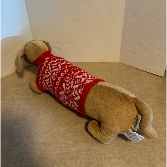 Pier 1 Jingle Buddies Frank Dachshund Plush in Holiday Sweater Weiner Dog - Picture 2 of 5